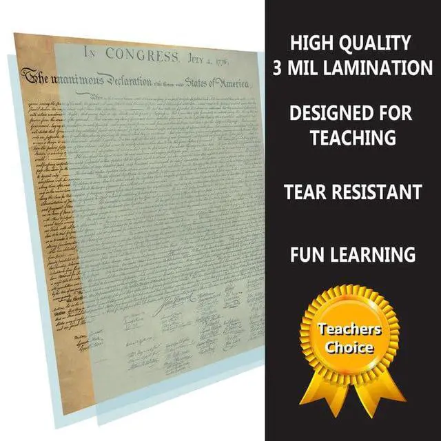 Alt view image 5 of 6 - American Founding documents Laminated 3 pack EXTRA LARGE: US Constitution, Declaration of Independence and Bill of Rights reproduction NOW with BIGGER clearer Letters