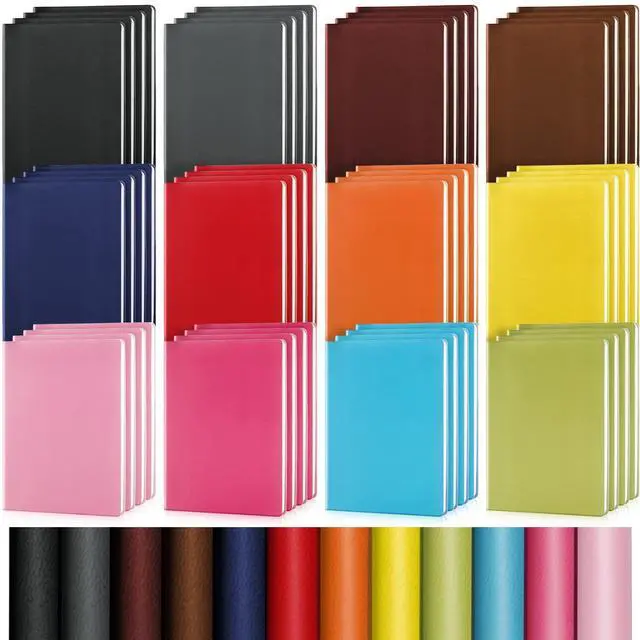 Main image of 48 Pcs A6 PU Leather Notebooks for Back to School,Vibrant Color | Pocket Journals with 128 Lined Pages, Lay-flat Binding and Blank PU Covers for Laser Engraving Office School Gifts