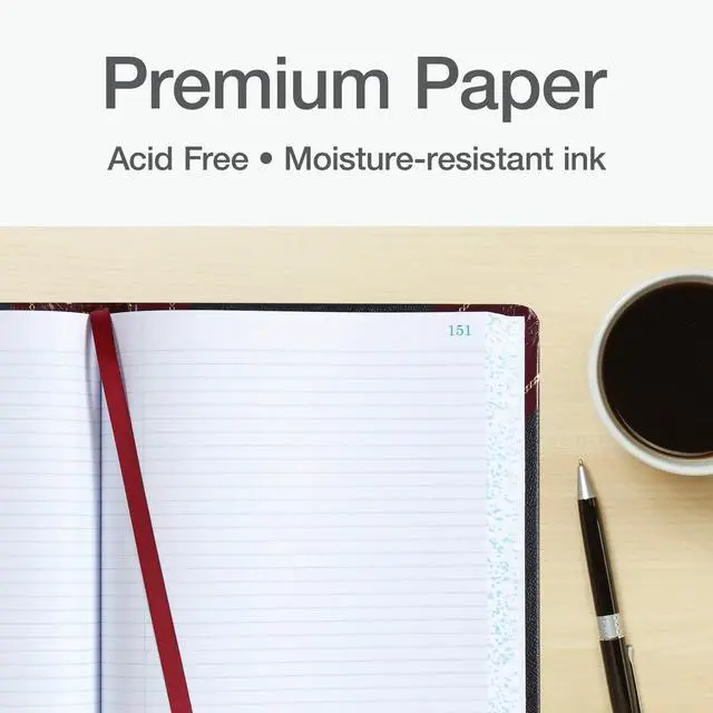 Alt view image 6 of 6 - 21300R Columnar Book,Record Ruled,300 Pages,10-3/8-Inch x8-1/8-Inch,Black