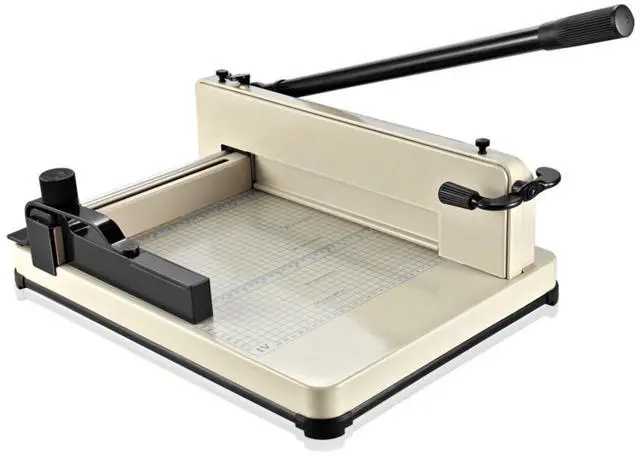 Main image of Guillotine Paper Cutter 12" A4 Professional Industrial Heavy Duty Scrapbooking Metal Base Trimmer Machine 400 Sheet Capacity for Office Commercial Photocopy Printing Shop | Large industrial paper cutt