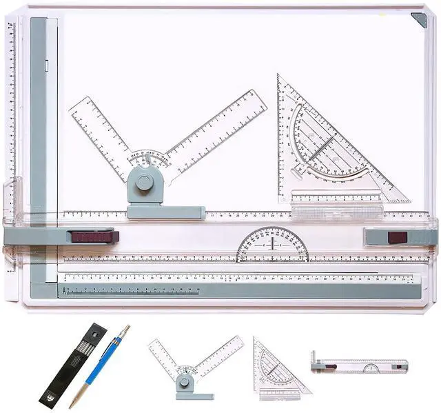 Main image of Metric A3 Drawing Board Drafting Table Multifunctional Drawing Board Table with Clear Rule Parallel Motion and Angle Adjustable Measuring System