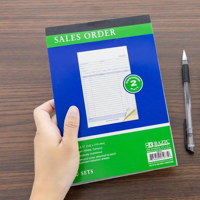 Alt view image 5 of 5 - Sales Order Book, 2-Part Carbonless, 50 Sets, 24-Box | 50 numbered 2-part carbonless sets, 5 9/16 x 8 7/16 in, white original plus canary copy