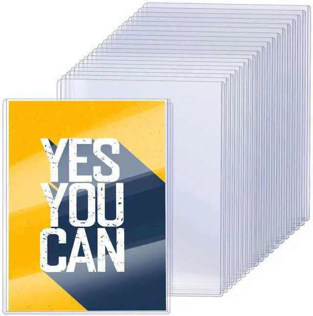 Main image of 20 Pcs 12 x 18'' Clear Semi-Rigid Plastic Sheet Hard Print Protectors Heavy Duty Magazine Cover Poster Sleeves Hard Plastic Document Holder Paper Page Protector for Lithographs Photo Poste