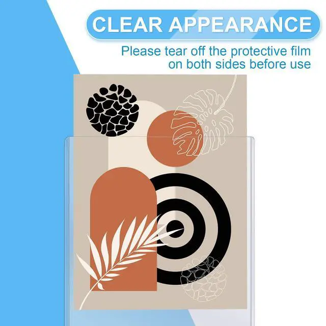 Alt view image 4 of 6 - 20 Pcs 12 x 18'' Clear Semi-Rigid Plastic Sheet Hard Print Protectors Heavy Duty Magazine Cover Poster Sleeves Hard Plastic Document Holder Paper Page Protector for Lithographs Photo Poste