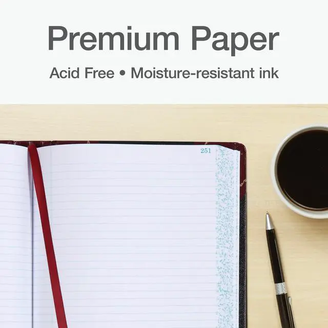 Alt view image 6 of 6 - Boorum & Pease 9 Series Account Book - Record Ruled, Smyth-Sewn Acid-Free 500 Pages - 14-1/8"x8-5/8" Black Hardcover - Accounting Ledger Book for Financial Record & Business Expense Tracking - 1 Unit