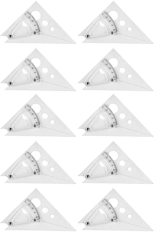 Main image of Adjustable Triangle Scale Set, Easy to Read Markings, for Crafting, Classroom, Back to School, School Supplies, 8-Inch, 10-Pack