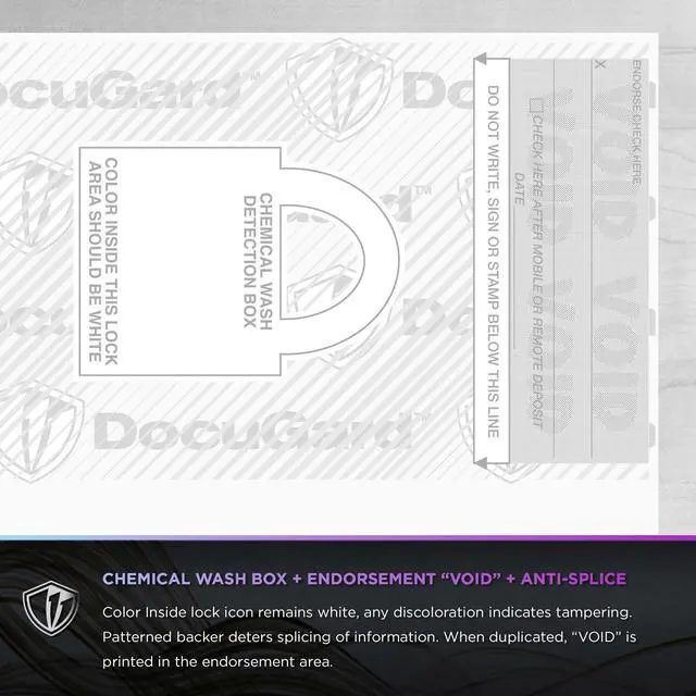 Alt view image 6 of 6 - Blue/Red Premier+ Top High Security Hologram Check Paper - New - 20 Security Features - Foil Hologram Fraud Prevention - Laser/Inkjet Printer Compatible - 500 Blank Business Checks (04571)