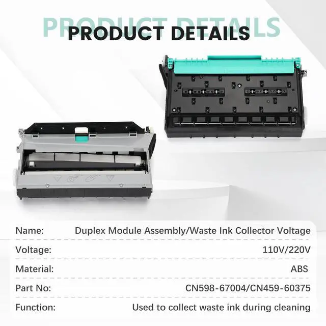 Alt view image 3 of 6 - CN459-60375 CN598-67004 Duplex Module for Printer Compatible with hp OfficeJet Pro X451 X452 X476 X477 X551 X552 X576 X577 X585 X586 X556 X555, Waste Ink Collector replacement for hp973 974 printer