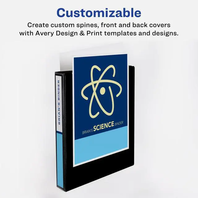 Alt view image 3 of 6 - Durable View 3 Ring Binder, 1/2 Inch Slant Rings, 12 Black Binders (17001)