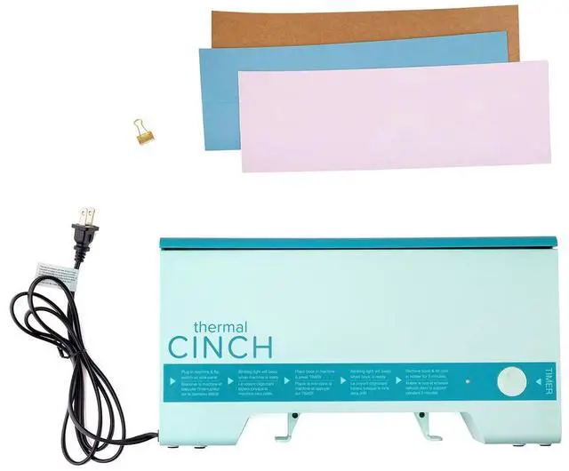 Main image of Thermal Cinch Binding Machine Mint 12 Inch, Includes Thermal Book Binding Machine, Book Spines, and Clips, Create DIY Journals, Notebooks, Scrapbooks, Photo Books, and Documents