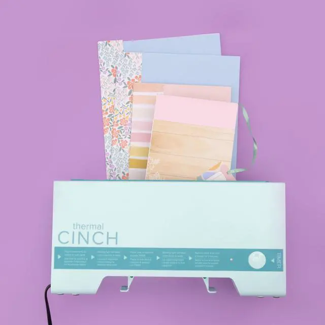 Alt view image 2 of 6 - Thermal Cinch Binding Machine Mint 12 Inch, Includes Thermal Book Binding Machine, Book Spines, and Clips, Create DIY Journals, Notebooks, Scrapbooks, Photo Books, and Documents