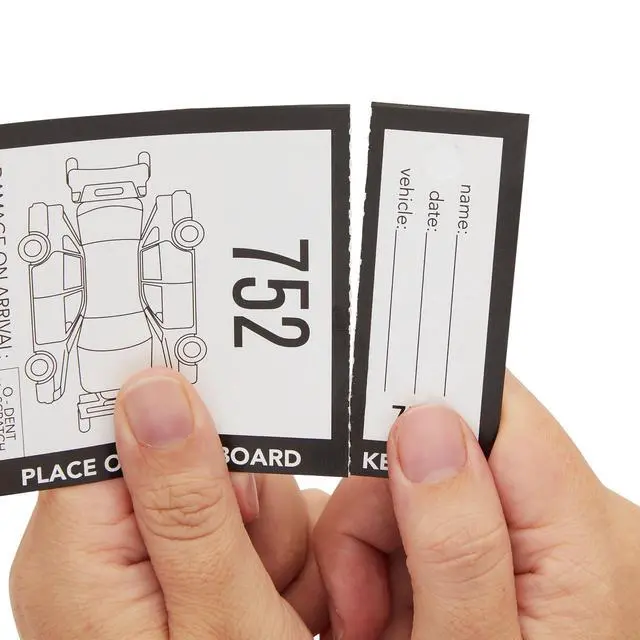 Alt view image 5 of 6 - Valet Parking Tickets - 2,000 Count (000-999), 3-Part Perforated Cardstock, 2 Boxes, 2.83 x 5.5 in - Tickets for Events & Parking Permit Hang Tags & Car Tags
