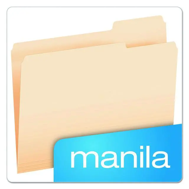 Alt view image 4 of 6 - File Folders, Letter Size, Manila, 1/3 Cut, 100/BX (752 1/3-3) (Pack of 5)