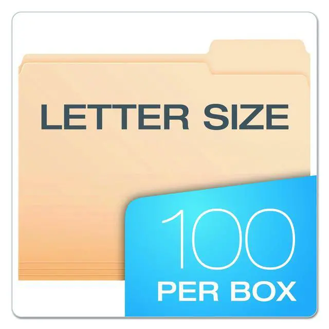 Alt view image 5 of 6 - File Folders, Letter Size, Manila, 1/3 Cut, 100/BX (752 1/3-3) (Pack of 5)