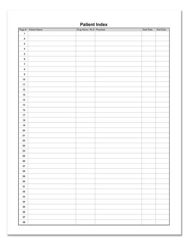 Alt view image 4 of 5 - Patient Narcotics Log Book/Controlled Substance LogBook/Individual Patient's Narcotic Record Register - 200 Pages - 8 1/2'' x 11'', Red Cover, Hardbound (Made in USA)