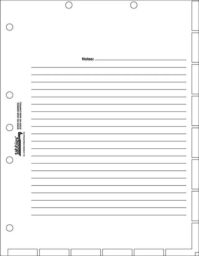 Alt view image 2 of 6 - TAB54520, Medical Chart Index Divider Sheets, White (Pack of 1200)