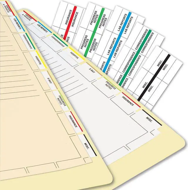 Alt view image 3 of 6 - TAB54520, Medical Chart Index Divider Sheets, White (Pack of 1200)