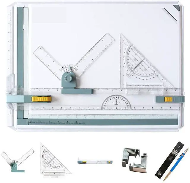 Main image of Inch A3 Drawing Board Drafting Table Multifunctional Drawing Board Table with Clear Rule Parallel Motion and Angle Adjustable Measuring System