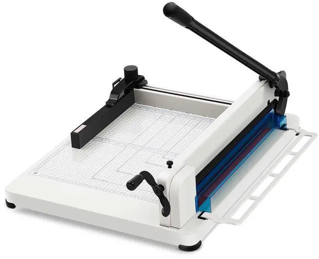 Main image of 17 Inch A3 Heavy Duty Guillotine Paper Cutter 400 Sheet Capacity Guillotine Paper Cutter Stack Cards Trimmer Solid Steel with Metal Base for Cardstock Leather Office Home School (White)