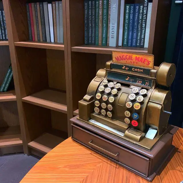 Alt view image 5 of 6 - Vintage Cash Register Model Piggy Bank Money Bank Storage Box | Retro Cash Register Model Jewelry Box Ring Trinket Case Cabinet Figurine Cafe Bar Window Decor Model Home Desk Decoration