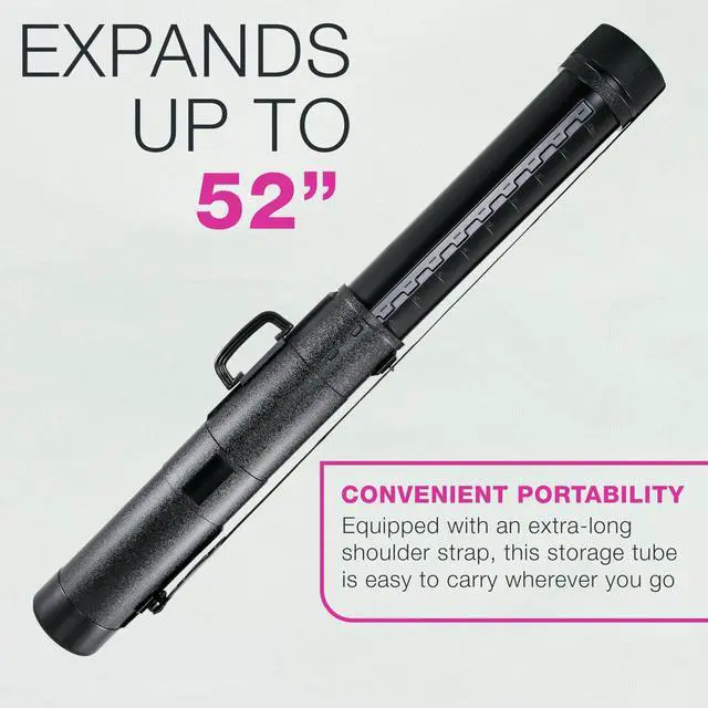 Alt view image 3 of 6 - X-Large Poster Tube - Telescoping Adjustable 32" to 52" - Durable 7-1/4" Diameter Storage Tube - Art Poster Carrier Holder & Blueprint Storage Drafting Tube Travel & Protection