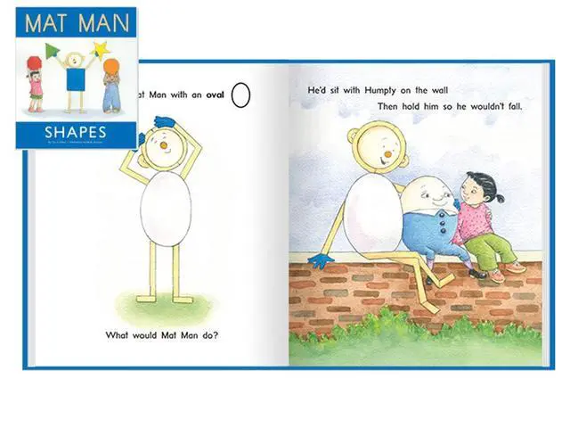 Alt view image 3 of 5 - Learning Without Tears Mat Man Book Set, Read-Aloud Stories, Pre-K/K | Includes Mat Man Hats, Shapes, Opposites & On the Go storybooks, builds early vocabulary for read-aloud circle time