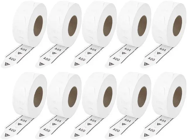 Main image of 10 Rolls of 2-Digit White Take a Number Tickets for D80 Ticket Dispenser - 2000 tickets / roll