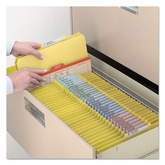 Alt view image 3 of 6 - Pressboard Classification File Folder with SafeSHIELD Fasteners, 1 Divider, 2" Expansion, Legal Size, Yellow, 10 per Box (18734)