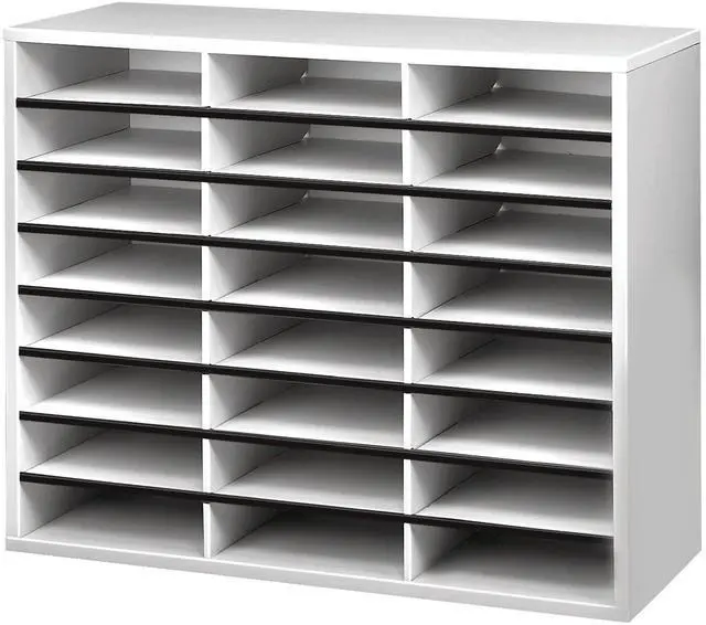 Main image of 25041 Literature Organizer - 24 Compartment, Letter, Dove Gray