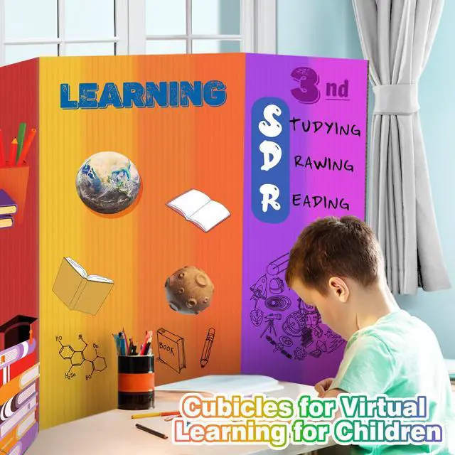 Alt view image 3 of 6 - 8 PCS Trifold Poster Board- Extra Large 48" x 36" Tri Fold Display Board Hard & Thick White Presentation Cardboard for Science Fair, School Projects, and Business Presentations Supply