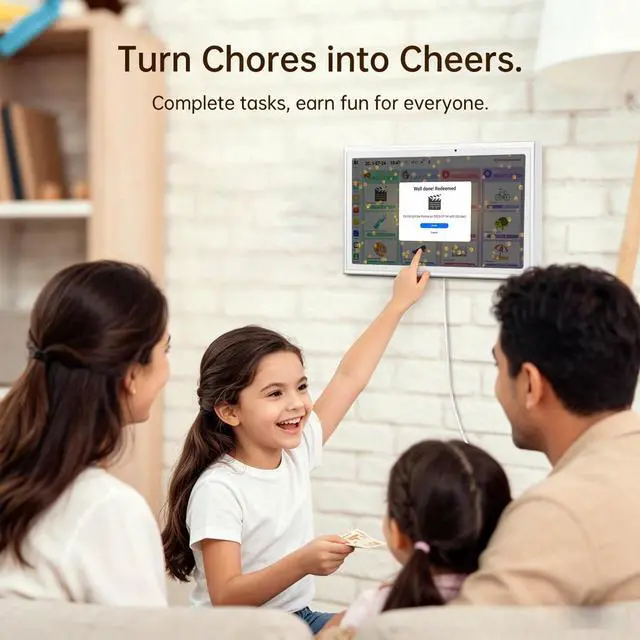 Alt view image 6 of 6 - 15.6" Digital Calendar, Touchscreen Smart Family Planner, Wall & Desktop | 15.6 HD Touch Screen Chore Chart, No Subscription Digital Wall Calendar, Syncs with Google Calendar, Weekly & Monthly Planner