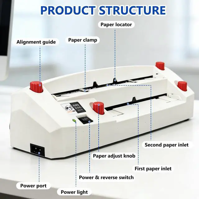 Alt view image 2 of 6 - 110V Electric Business Card Cutter for 3.5"x2.1" Cards | Automatic Cardboard Cutting Machine, Card Slitter, Suitable for Office & Print Shop Use