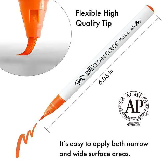 Alt view image 3 of 6 - Zig Clean Color Real Brush 120 colors set, Brush tip marker pens, for Professional and Artist, coloring, drawing, calligraphy, lettering, Made in Japan