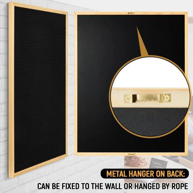 Alt view image 5 of 6 - 1 Pcs Large Felt Letter Board Sign 24 x 30 Inch, Changeable Letter Board with Boxes, Large Felt Menu for Restaurant Announcements, Restaurant Menus (Black,Classic)