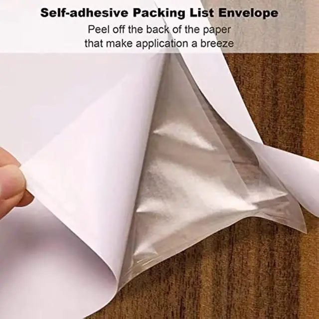 Alt view image 2 of 5 - 500PCS Packing Slip Pouches 9.5"x 12" Fit For 8.5"x 11" inch Packing List Envelopes,Self-Adhesive Mailing / Shipping Pouch Enclosed Bags for Packing Slips / Invoice /Labels Lettter Envelope Mailers