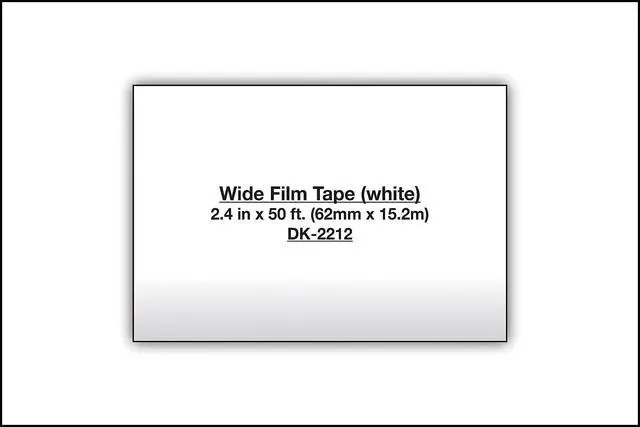 Alt view image 3 of 4 - Genuine DK-2212 Continuous Length Black on White Film Tape for QL Label Printers, 2.4" x 50' (62mm x 15.2M), 1 Roll per Box, DK2212,Black/White