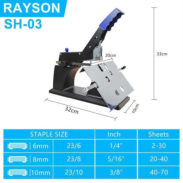 Alt view image 2 of 6 - SH-03 Saddle Stapler/Heavy Duty Manual Stitch Stapler Can Saddle Stapling or Flat Stapling