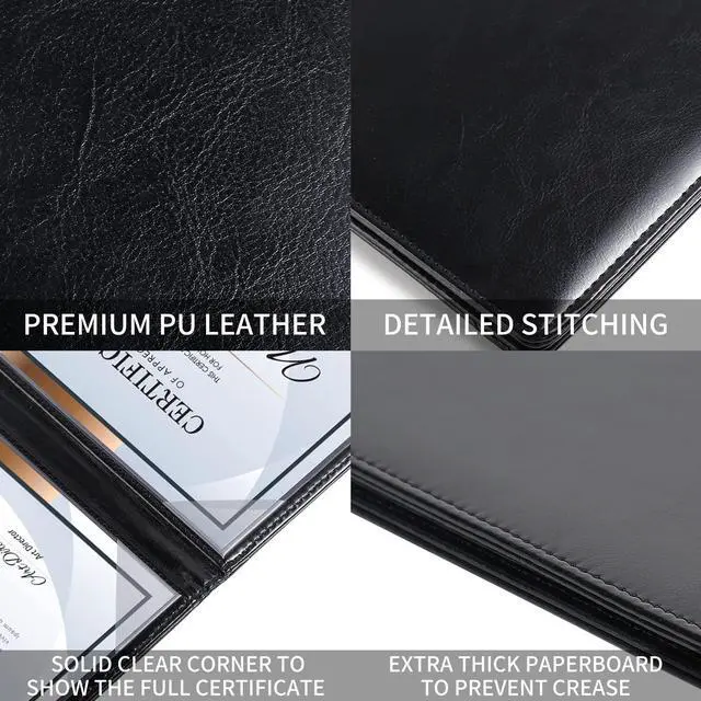 Alt view image 2 of 6 - 5 Pack Certificate Holders 8.5"x11" Diploma Cover, Padded Award Holder