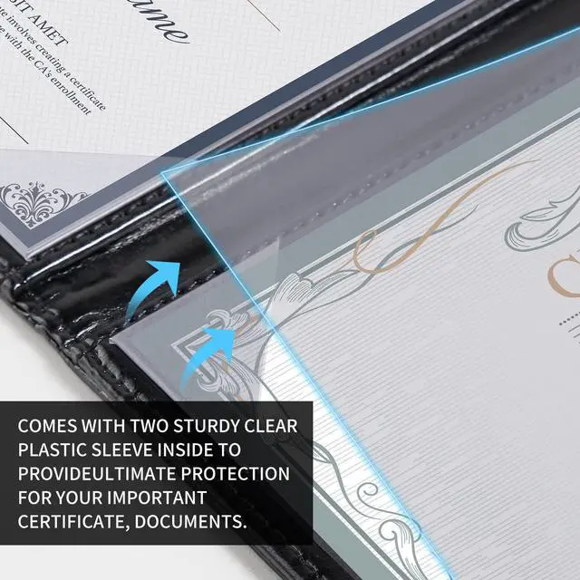 Alt view image 4 of 6 - 5 Pack Certificate Holders 8.5"x11" Diploma Cover, Padded Award Holder