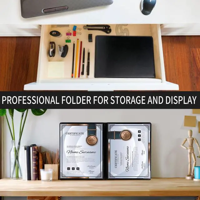 Alt view image 5 of 6 - 5 Pack Certificate Holders 8.5"x11" Diploma Cover, Padded Award Holder