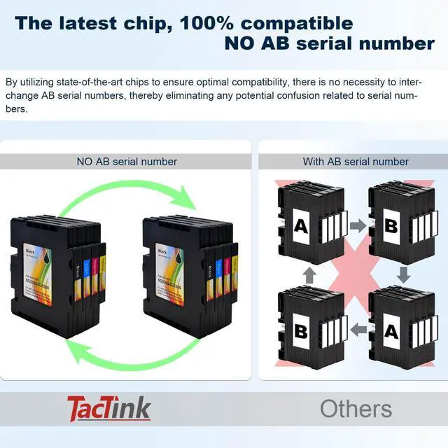 Alt view image 3 of 6 - SG500 SG1000 Sublimation Ink Cartridges Compatible for SAWGRASS Virtuoso SG500 SG1000 Printer with 3 Rolls Heat Tape, Version 3.06 (5-Pack, 2 Black, 1 Cyan, Magenta, 1 Yellow)