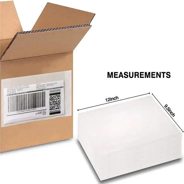 Alt view image 2 of 5 - 500 Pcs 9.5 x 12 Clear Packing List Envelopes Compatible with 8.5 x 11 inch Packing Envelopes for Shipping Mailing Pouch Enclosed Bags with Packing Slips Invoice Label