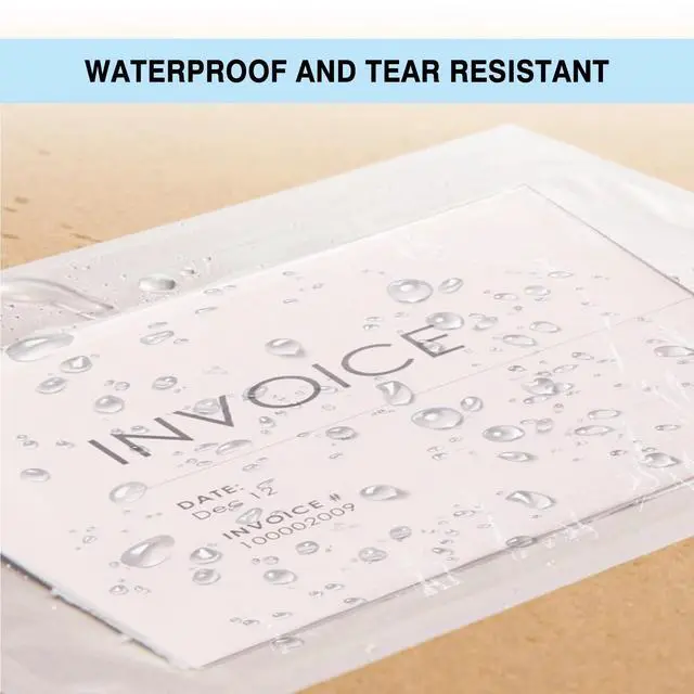 Alt view image 3 of 5 - 500 Pcs 9.5 x 12 Clear Packing List Envelopes Compatible with 8.5 x 11 inch Packing Envelopes for Shipping Mailing Pouch Enclosed Bags with Packing Slips Invoice Label