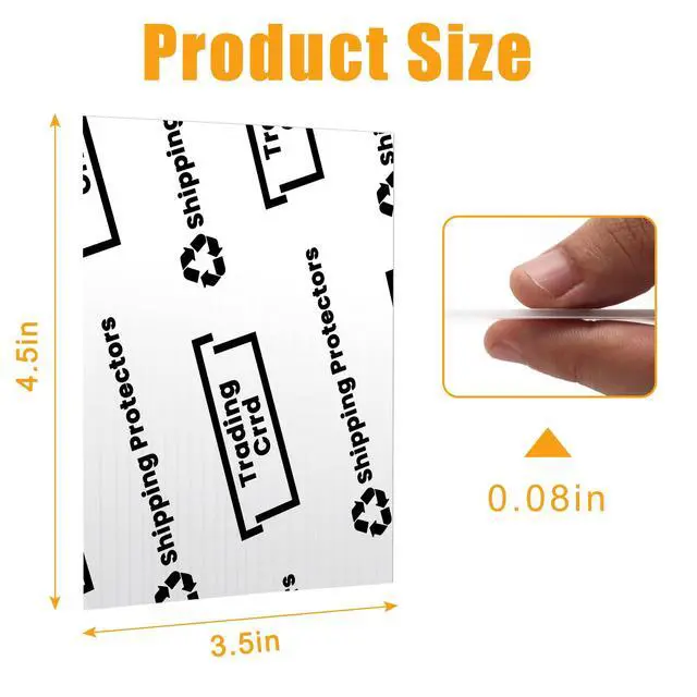 Alt view image 2 of 6 - 510Pack Trading Card Shipping Protector 3.5" x 4.5" Plastic Card | Protectors Card Mailers durable Card Savers for Trading Cards Hard Plastic Flats for Card Breakers