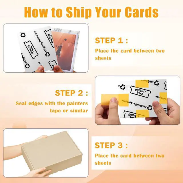 Alt view image 4 of 6 - 510Pack Trading Card Shipping Protector 3.5" x 4.5" Plastic Card | Protectors Card Mailers durable Card Savers for Trading Cards Hard Plastic Flats for Card Breakers