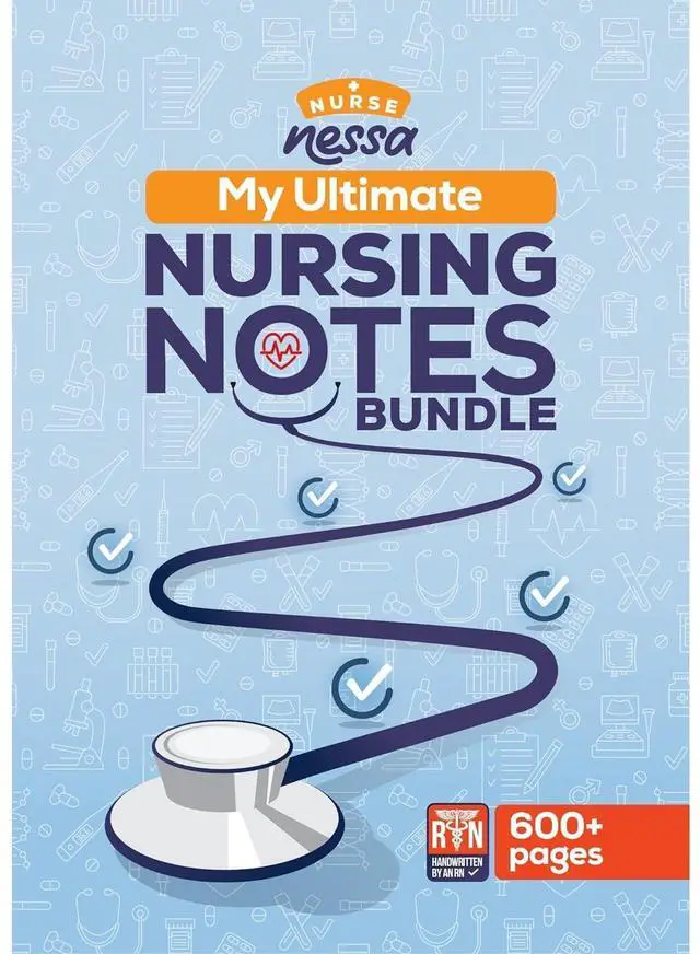 Main image of Comprehensive, Handwritten Nursing Notes - 600+ Pages - Designed to help you ACE the NCLEX