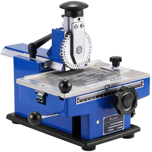 Main image of Metal Nameplate Stamping Machine Semi-Automatic Embosser Label Printing Marking Machine Dog Tag Printer (6mm Character Wheel)