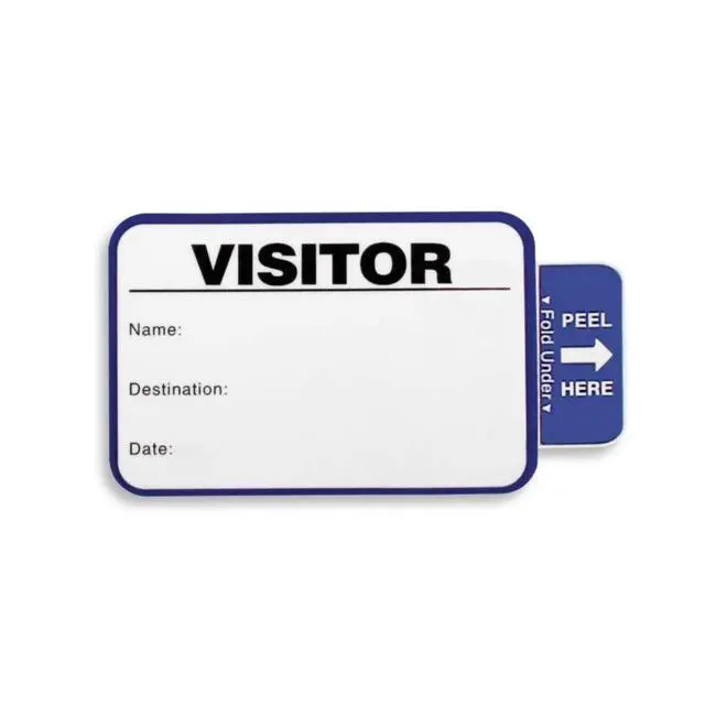 Alt view image 2 of 6 - Visitor Log Book, Spiral-Bound Self Expiring Visitor Badges, Guest Register Book, Carbon Copy - 200 Badges