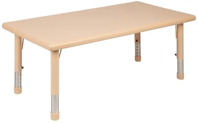 Main image of Wren 24"W x 48"L Rectangular Natural Plastic Height Adjustable Activity Table