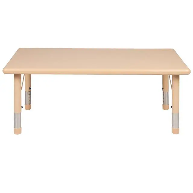 Alt view image 6 of 6 - Wren 24"W x 48"L Rectangular Natural Plastic Height Adjustable Activity Table